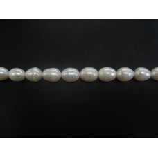 White Oval Pearls 9-10mm