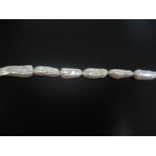 White Biwa Pearls 9x20mm 