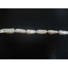 White Biwa Pearls 9x20mm 