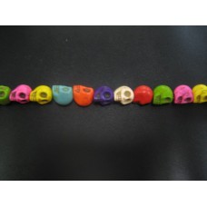 Multi-Coloured Skulls 12mm