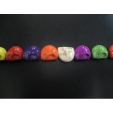 Multi-Coloured Skulls 17mm