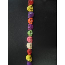 Multi-Coloured Skulls 10mm