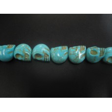 Turquoise Skulls 17mm 