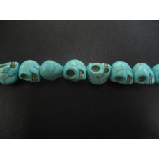 Turquoise Skulls 12mm