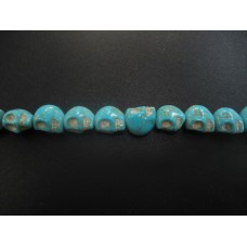 Turquoise Skulls 10mm