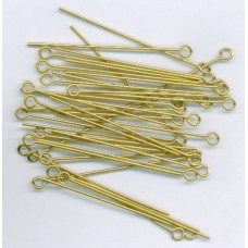 1.5 Inch Eyepins Raw Brass