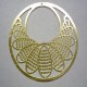 Gold Plated Laser cut Circle with Oval Patterns