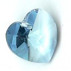 14.4 x 14.0 mm Swarovski heart aquamarine