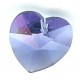 14.4 x 14.0 mm Swarovski heart sapphire