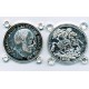 Double-Sided Antique Silver Metalised Plastic Coin Small