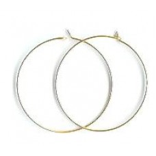 50MM  WIRE SILVER HOOP