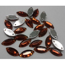 Facetted Flat Back Large Oval Topaz