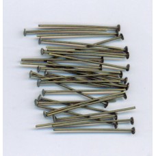 1 Inch Headpins Brass Ox