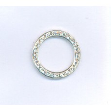 Swarovski Diamonte Ring 16mm Rhodium