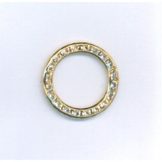 Swarovski Diamonte Ring 16mm Gold