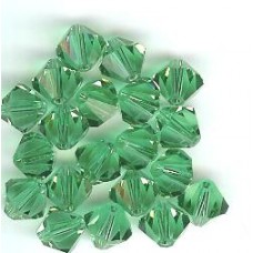 6mm Bicone Light Emerald