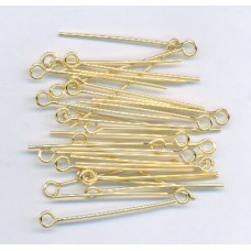 1 Inch Eyepins Gold