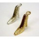 High Heel Charm with Texture in Gold