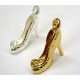 High Heel Charm with Rose in Gold