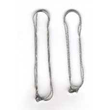 18 inch 1mm rhodium plated snake chain