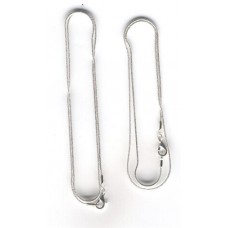 18 inch 1mm silver plated snake chain