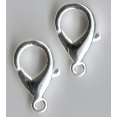 25mm Silver plated Lobster Catch bag of 10
