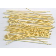 2 Inch Headpins Thin Gold