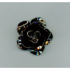 30mm Rose with Pattern Black Nickle