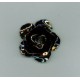 30mm Rose with Pattern Black Nickle