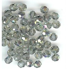 4mm round  black diamond ab