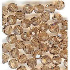 4mm round light smoked topaz