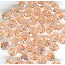 6mm Swarovski round light peach ab