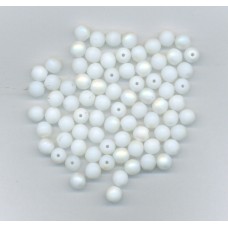 Opalescent White Beads 6mm