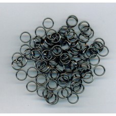 6mm Split Rings Black Nickle