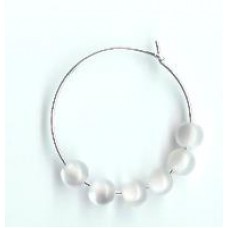 6mm White Optic Fibre Beads