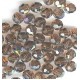 6mm Swarovski round smoked topaz ab