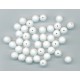 7mm Round White Beads