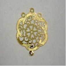 Gold Plated Laser cut Flower 1 pair