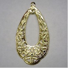 Gold Plated Laser Cut Oval Filigree