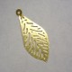 Gold Plated Laser cut Small Leaf 1 pair