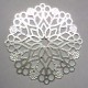 Silver Plated Laser cut 8end Circled Star