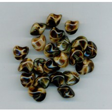 Czech Tortoise Shell Wave Bead