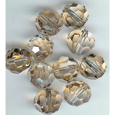 8mm Swarovski Round Golden Shadow