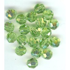 8mm Swarovski Round Peridot AB