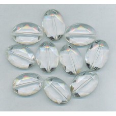 Clear Acrylic Facetted Oval