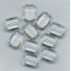 Clear Acrylic Facetted Rectangular Bead