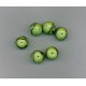 Indian Lampwork Beads Green with Milifiori Detail