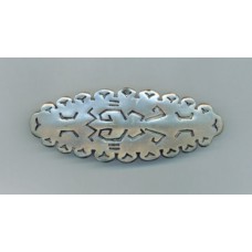 *SPECIAL* Silver Ox Hair Clip Oval with Tribal Pattern