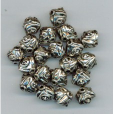 AB76 Bali Nickle Lantern-Shaped Bead