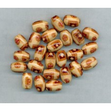 Balinese Wooden Oval Beads Natural